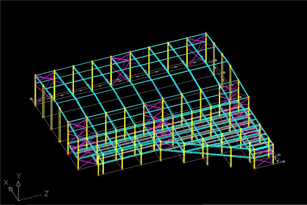 Hall d'exposition de structure en acier et atelier de structure en acier