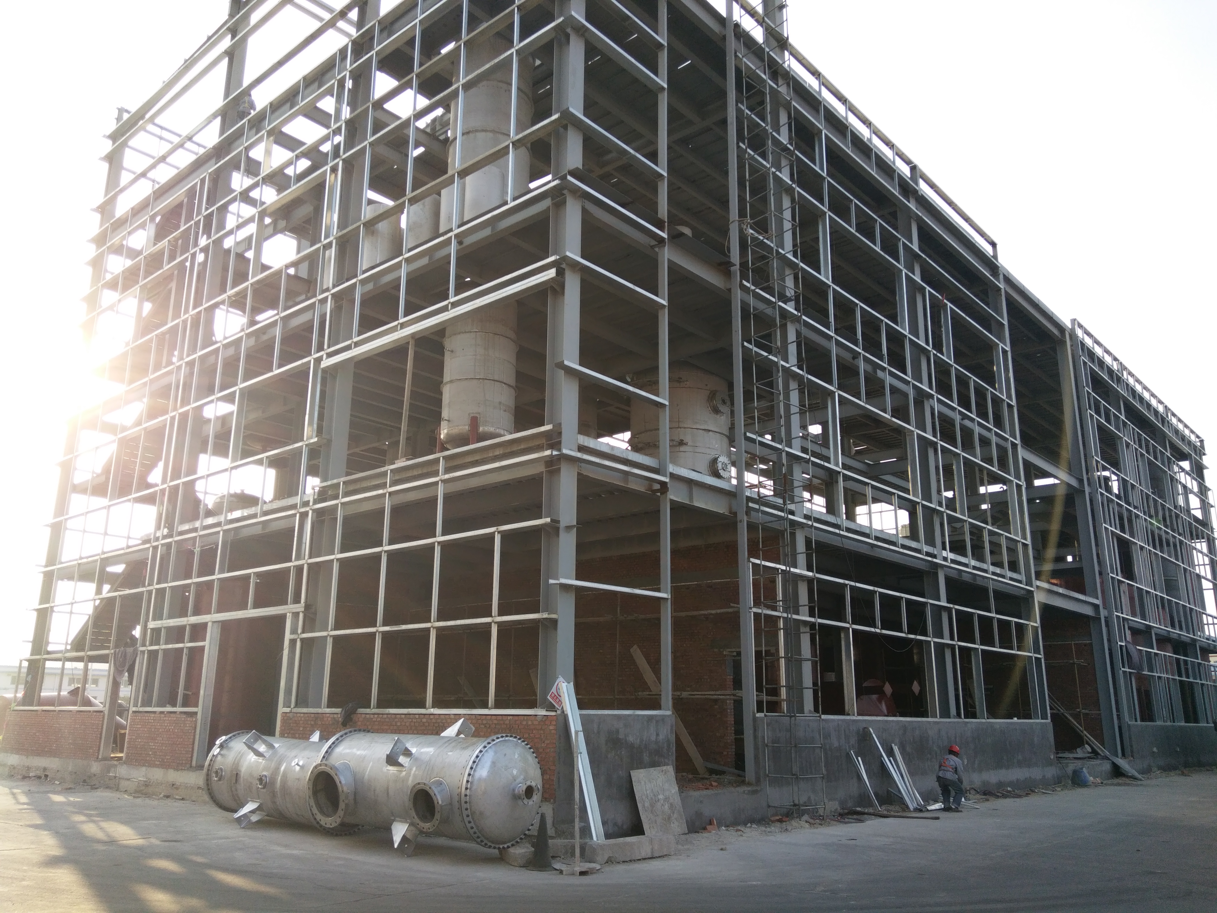 Bâtiment d'atelier de structure métallique pour l'alimentation